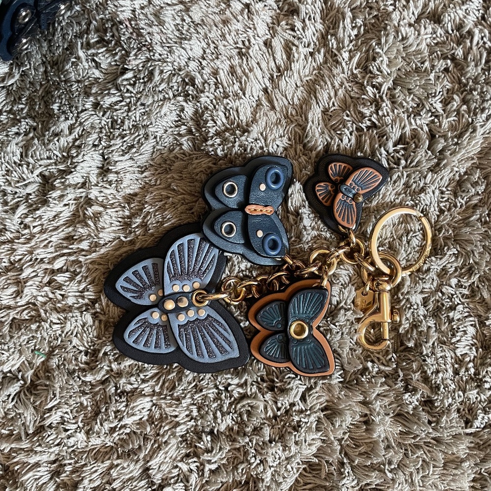 Coach butterfly key chain
